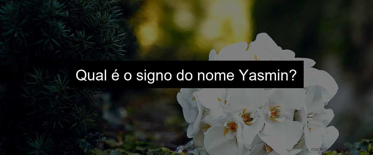 Qual é o signo do nome Yasmin?